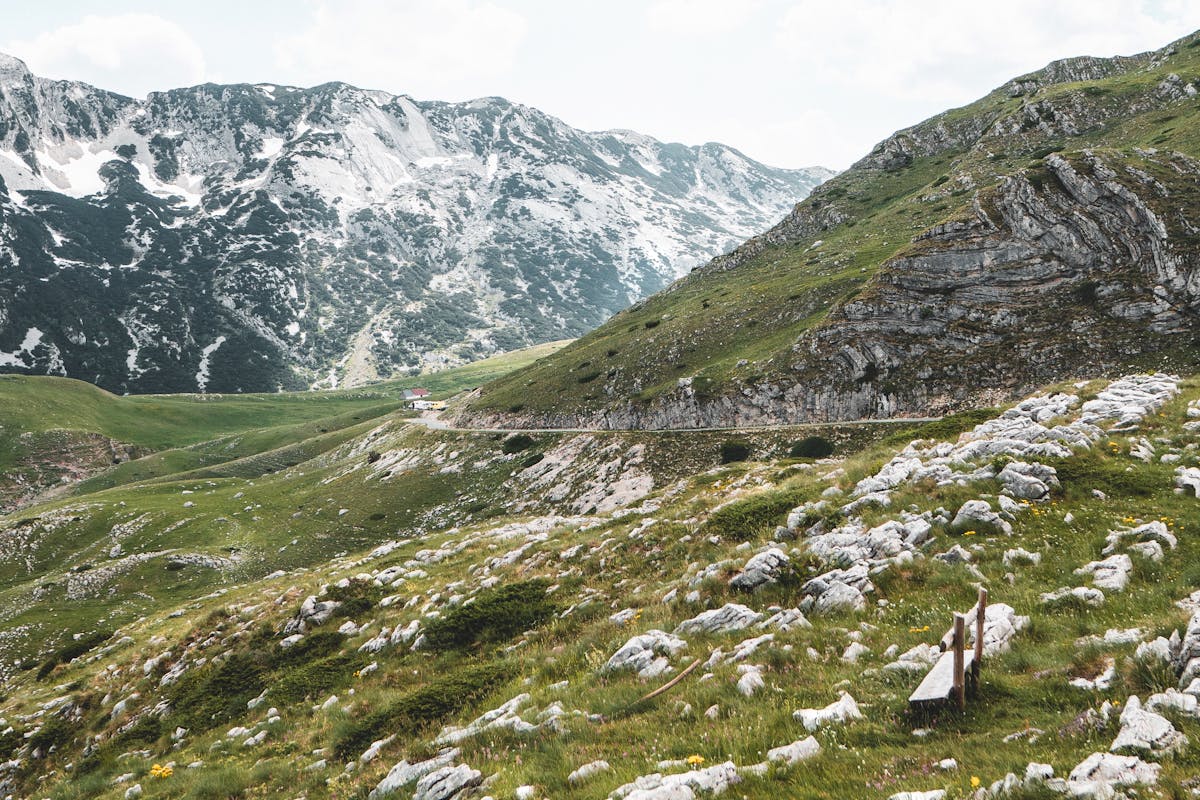 Car camping setup with mountain views in Durmitor area