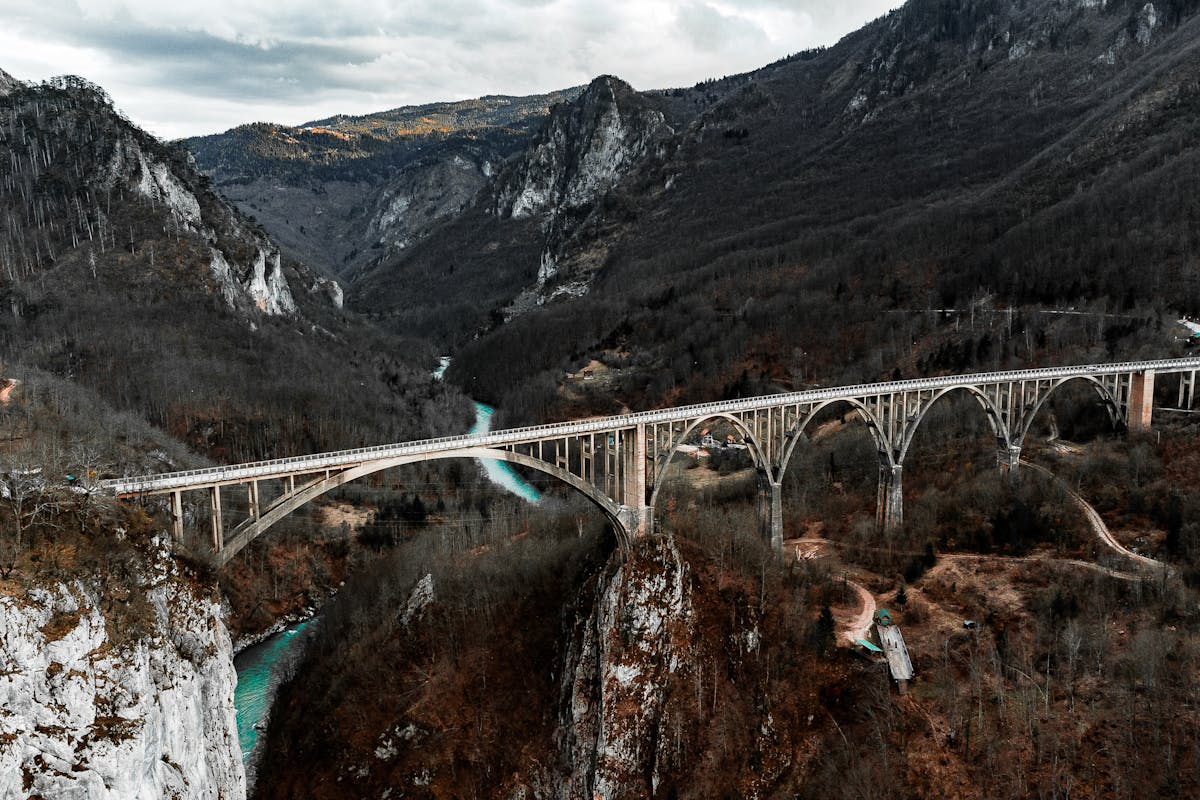 Djurdjevica Bridge spanning the Tara River Canyon