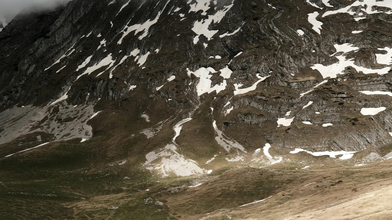 Mountain road with a vehicle