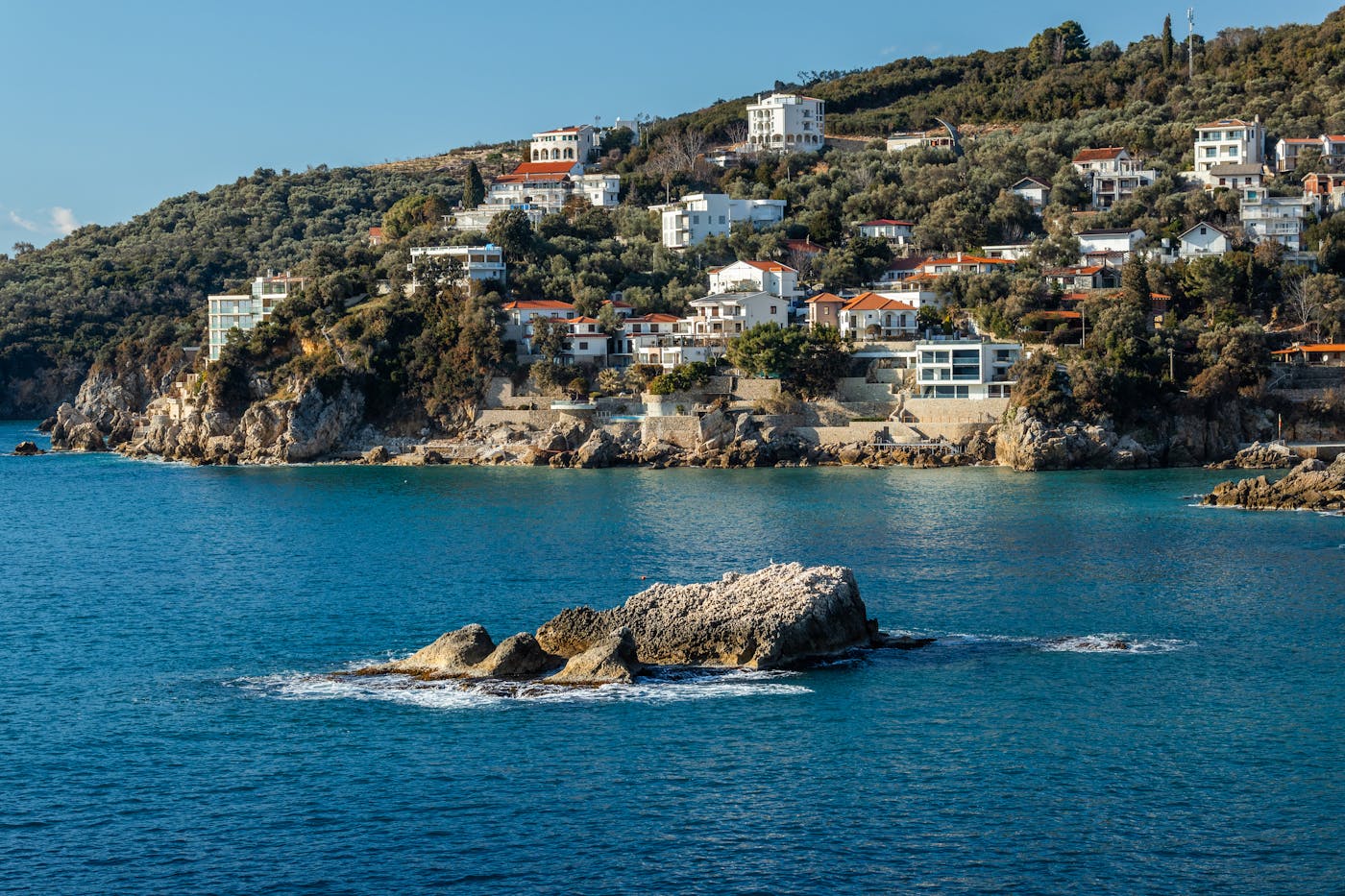 Die Adriaküste nahe Ulcinj, Montenegro