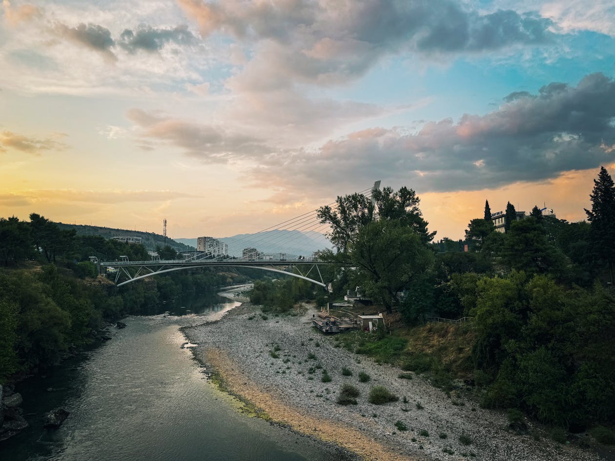 The road south from Tivat toward the Luštica Peninsula junction at Radovici, Bay of Kotor, Montenegro