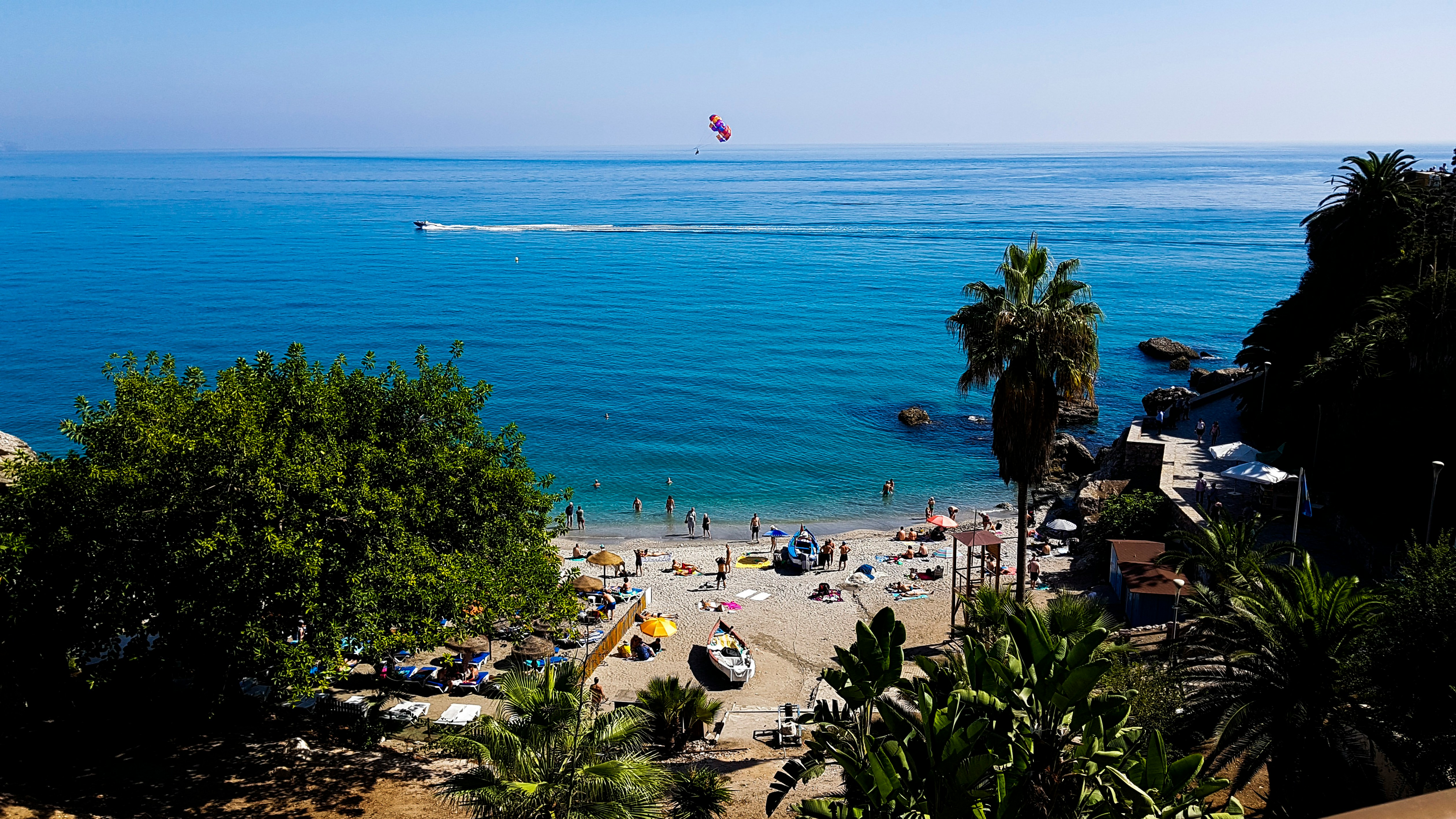 People on Sutomore beach during a summer day, Montenegro